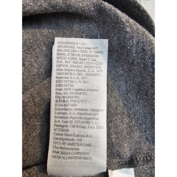 Calvin Klein Jeans Men’s Gray T-Shirt XS Logo Circle Graphic Cotton Blend - Picture 10 of 11